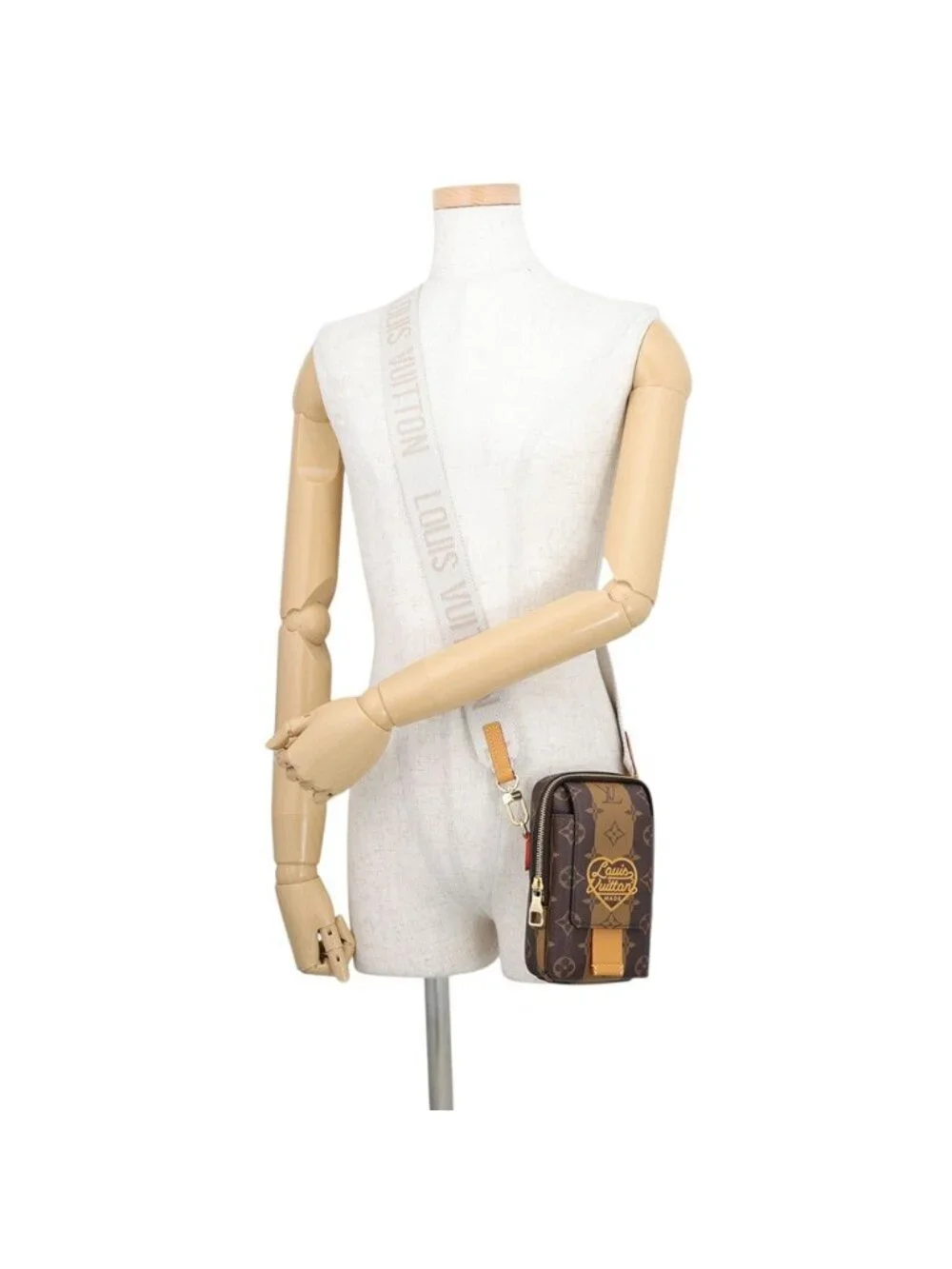 Louis Vuitton Shoulder Bag Monogram Striped Double Phone Pouch